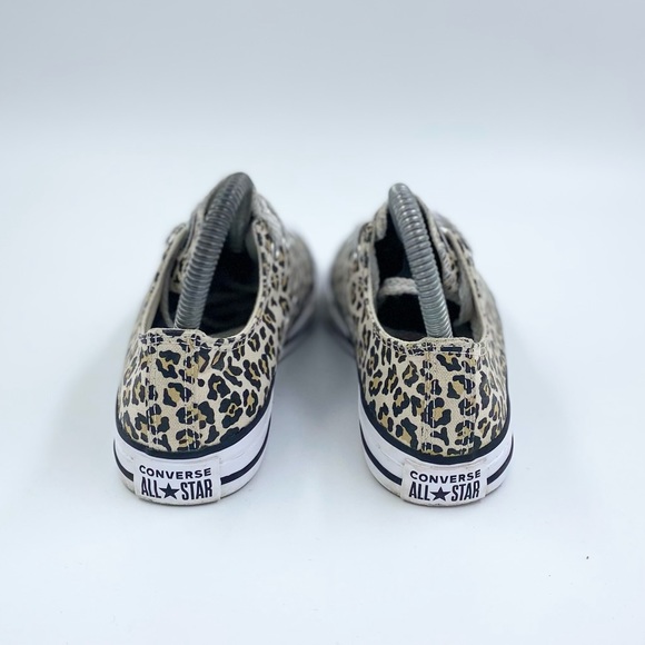 Converse All Star low top leopard print youth size 3 - Picture 4 of 6